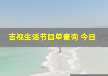 吉视生活节目单查询 今日